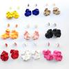 Bohemian Tassel Acrylic Petal Dangle Earrings for Women