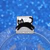 Adorable Black Cat Cartoon Alloy Brooch Cute Animal Badge Charming Cat Accessory