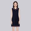 TB Summer New Sleeveless Polo Collar Knitted Dress Slimming and Slimming TB Tank Top Skirt Academic Style