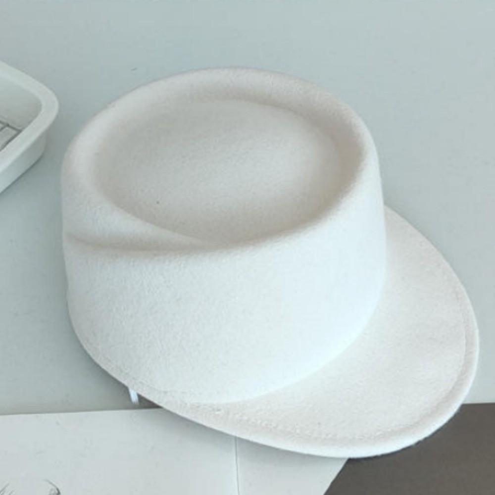 Modny Top Hat 100% Wełna dla Kobiet Ciepły Regulowany Kapelusz Fedora Retro Uroczy Kapelusz Jeździecki Codzienne Ubranie