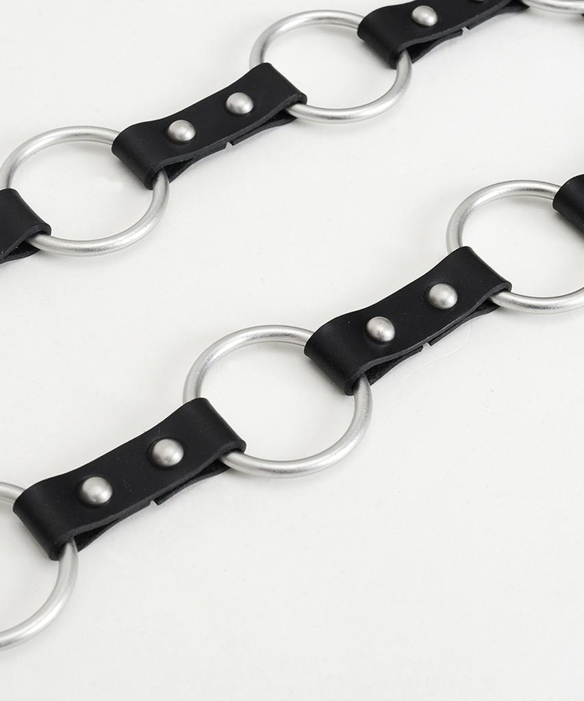 Beikeonteuakaibeu Ringana O-Ring Chain Belt Black