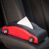High-end Fashion Pu Leather Car Tissue Box Holder Business Armrest Box Tissue Box Cover Car Tissue Holder with Magnetic Bottom