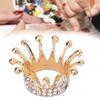 Gilt Painted Crown Design Nail Art Brush Holder Alloy Rhinestone Manicure Tool Rack  Home Use