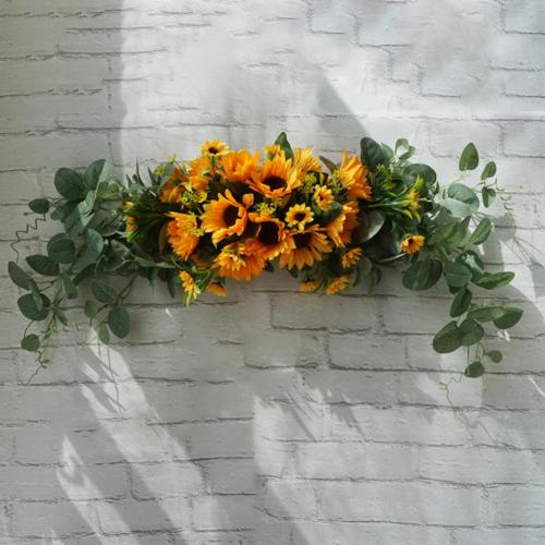 Artificial Wreath Door Threshold Flower DIY Wedding Home Living Room Party Pendant Wall Decor Christmas Garland Gift Rose Peony