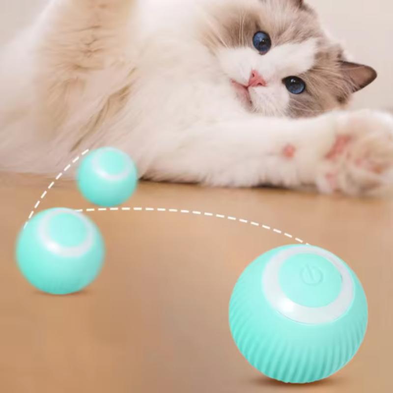 Automatic Smart Cat Toy Interactive Electric Rolling Ball for Pet Training Self-Moving Kitten Plaything for Indoor Cats