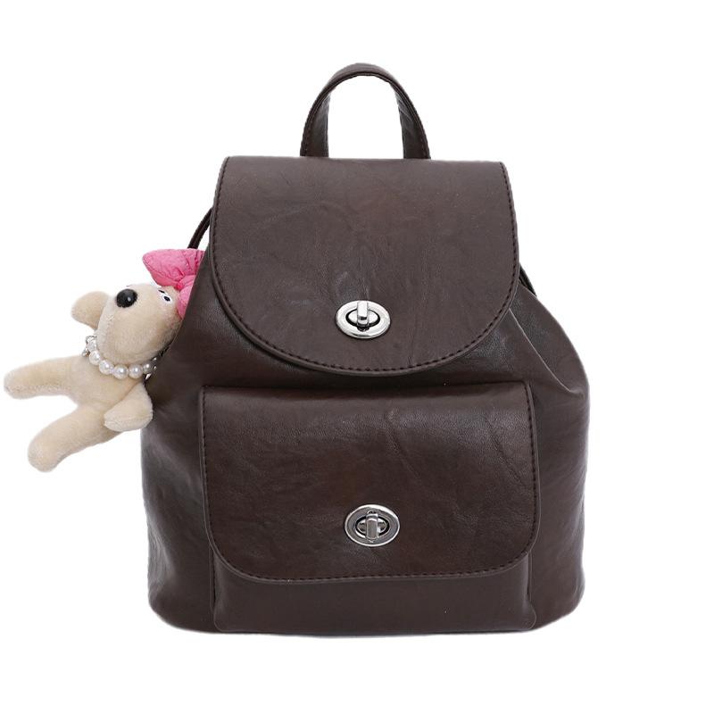 Retro Backpack Women's Fashion Leisure Niche Student Class Bag High Value Bucket Bag Travel Small Backpack