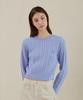 Nodeuyuumeon Witty Cable Round Knit [Sky Blue]