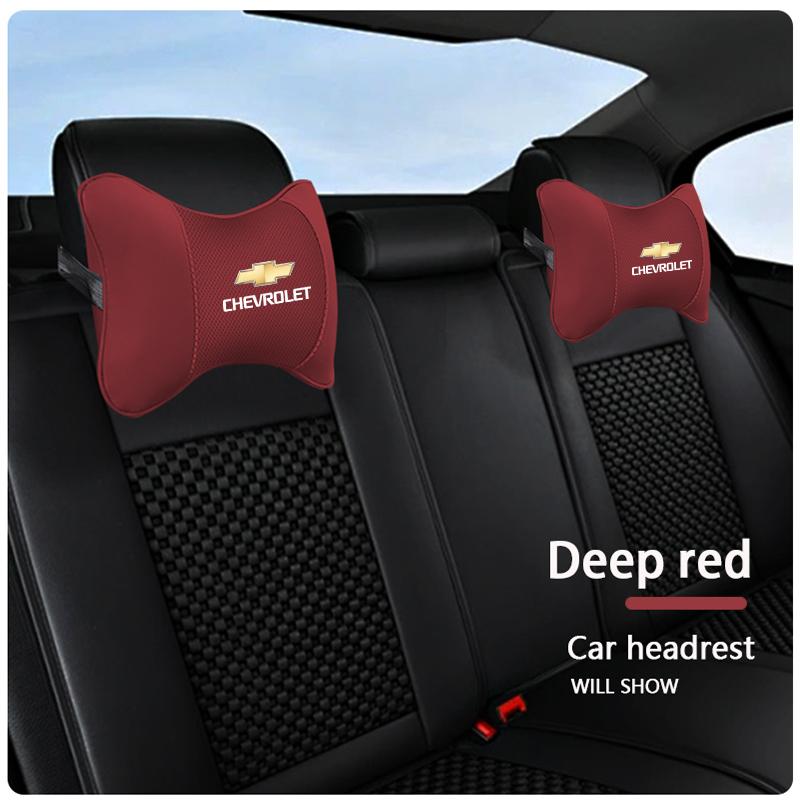 Leather Car Seat Headrest Memory Foam Comfort Neck Pillow Auto Interior For Chevrolet Bolt Impala Sonic Trax Niva Captiva Malibu
