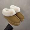 Mao Mao Snow Boots Women's Winter New Thick-soled Short Tube Thickened One Pedal Lazy Light Cotton Shoes