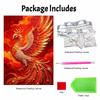 DIY Framed Pearl Painting Kit Phoenix Bird Pattern 3D Sparkling Bead Art Canvas Elegant Home Wall Decor Gift for Women Artwork Craft Supplies