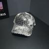 Spring and summer new fashion niche sequins old hole design baseball cap outdoor street racket travel sunshade sunscreen cap