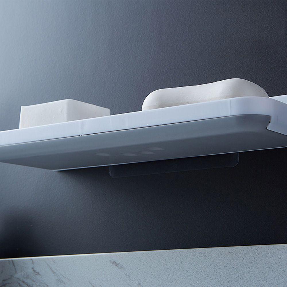 Drawer Suction Double Grid Drain Wall Mounted Storage Rack Hanging Shelf Soap Holder Soap Dishes