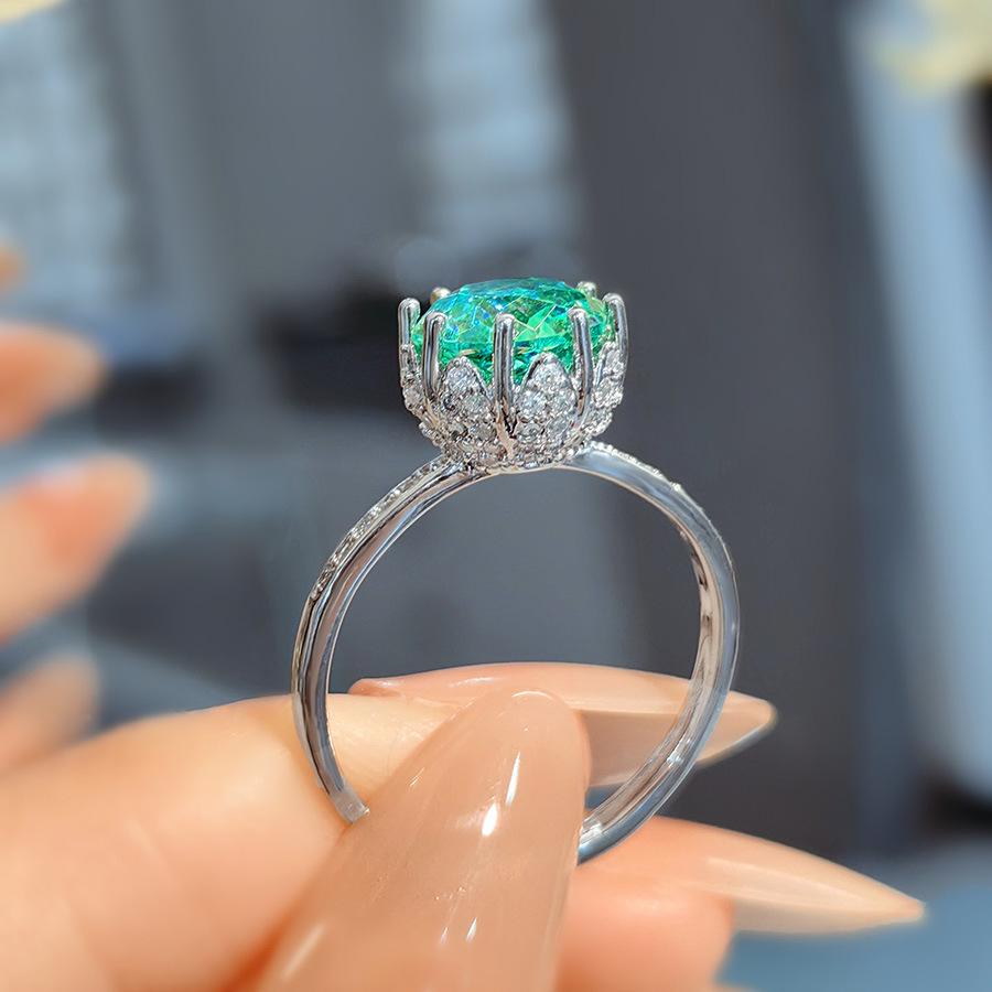 Octagonal Rose-Cut Tanzanite Pendant with High-Carbon Diamonds, Colorful Diamond Earrings, and Paraiba Ring