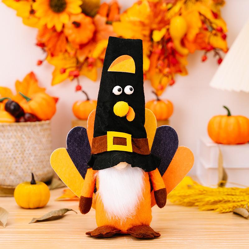 

Очаровательный декор гнома на День благодарения с дизайном индейки для уютного осеннего празднования Thanksgiving Turkey Male