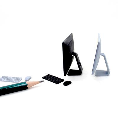 1:12 Puppenhaus Miniatur Mini Desktop Computer Maus und Tastatur Möbel Heimmodell Dekor Spielzeug Puppenhaus Zubehör