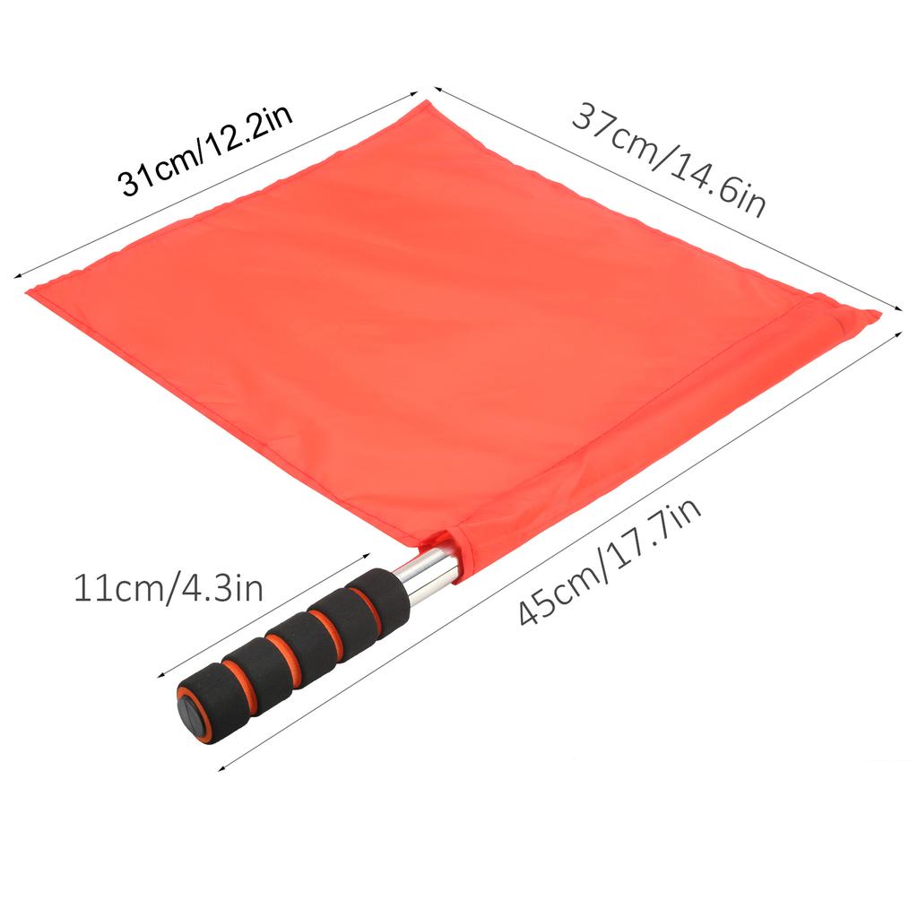 2 szt. Oficjalne flagi sędziego Słup ze stali nierdzewnej Sport konkurs Linesman Hand Flag
