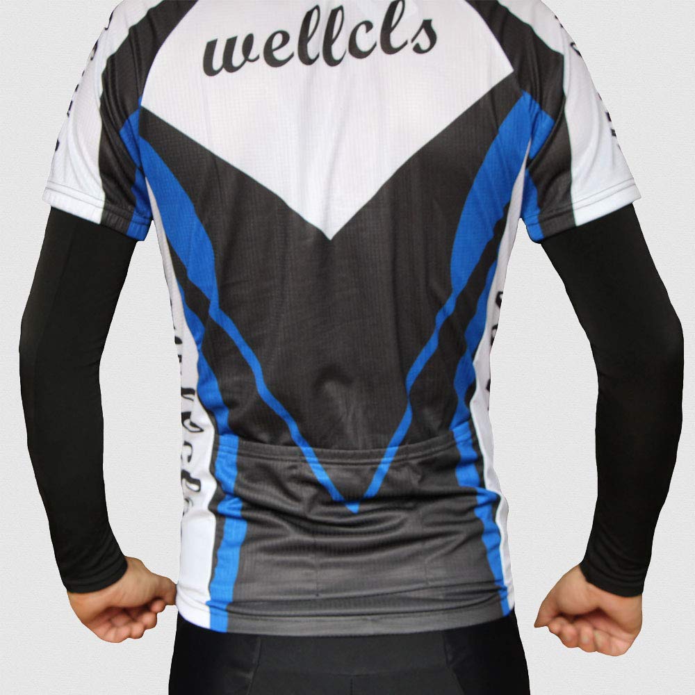 Arm Set of Brushed Unisex [Welcruz] Warmers, 2, Fleece, Plain, Men's, Women's, Sports, Outdoor, Stretchy, (Black, L)