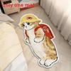 Tappeto Peluche Cartoon Mofusand con Design Stampato per Bagno Porta Ingresso Decorazione