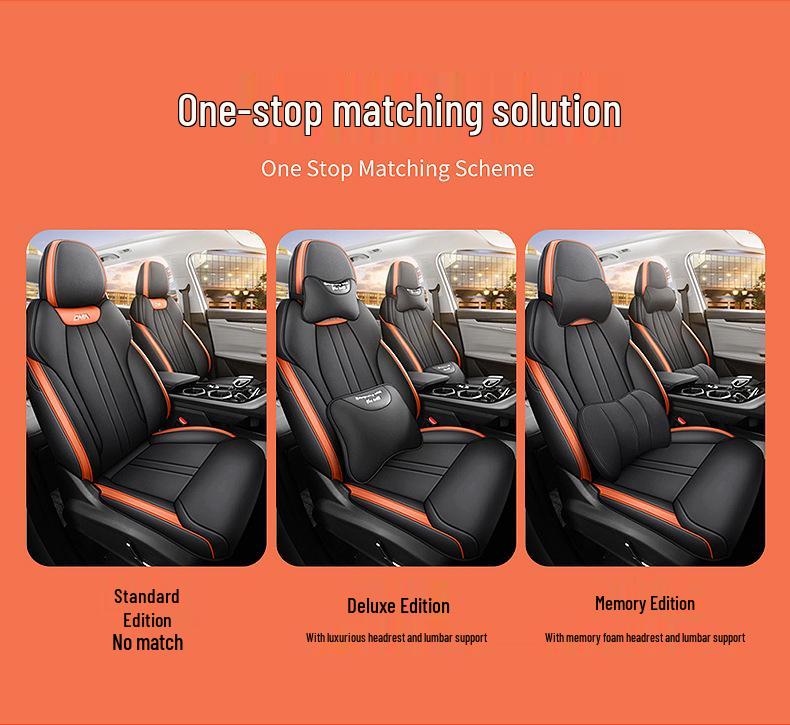 Boyue L Vollbezug Atmungsaktives Perforiertes Leder Autositzbezug für Alle Jahreszeiten