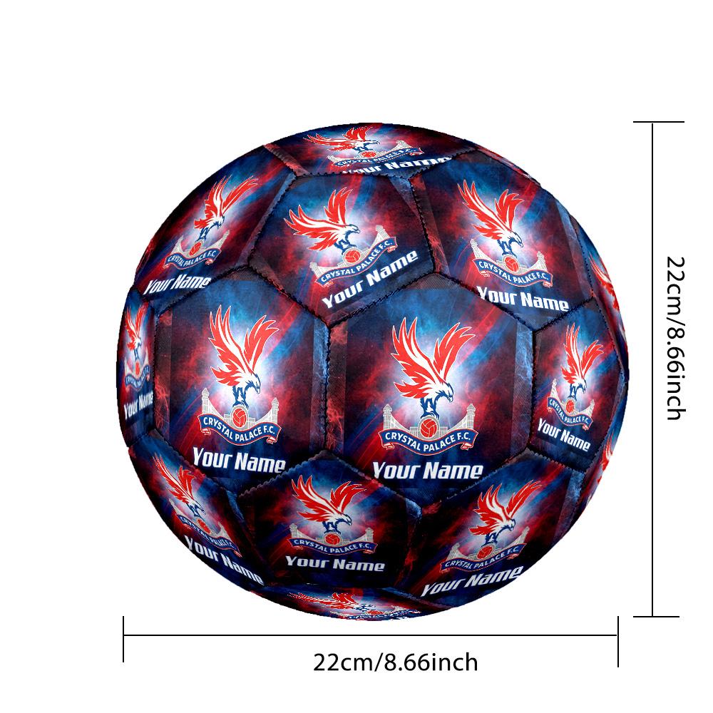 Size 5 Football Custom Name Text, Outdoor Training Soccer BallCrystal Palace