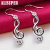 925 Sterling Silver Musical Note Earrings Jewelry
