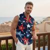 Men's Workwear Lapel Button-Down Vest Shirt - Lightweight Sleeveless Top