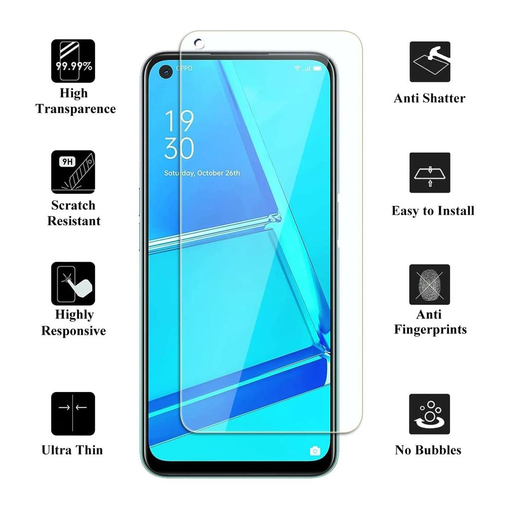 4Pcs Tempered Glass For OPPO A52 A72 A92 Screen Protector Glass