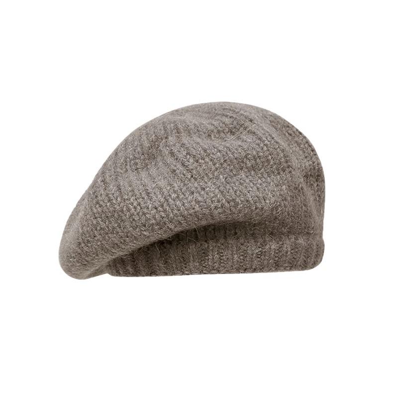 Mohair Woolen Hat for Female Painters Warm and Revealing Small and Large Head Circumference  Fashionable and Versatile  Winter Beret