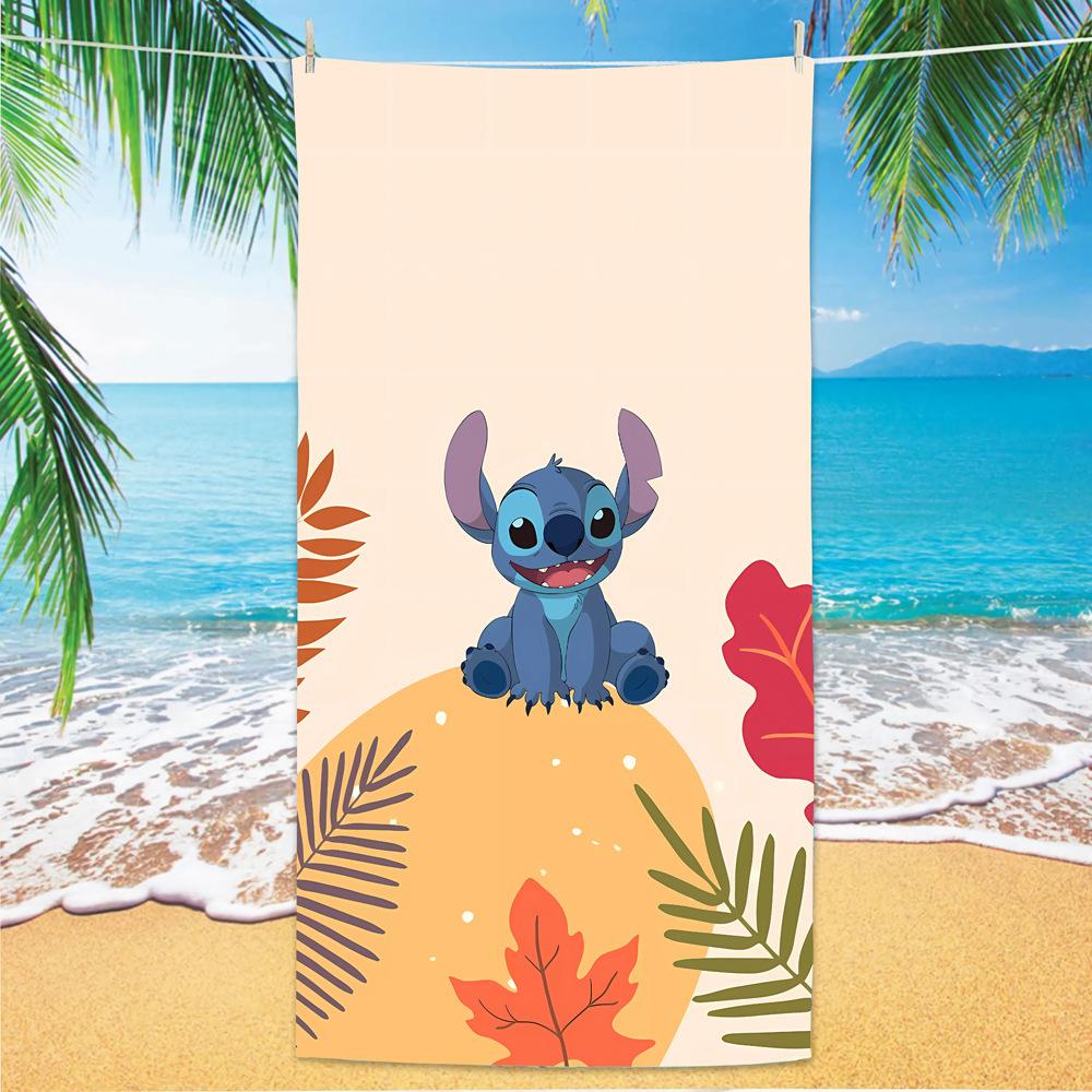 New Printed Beach Towel Stitch Kulomie Beach Towel Children'S Cartoon Towel Cloth