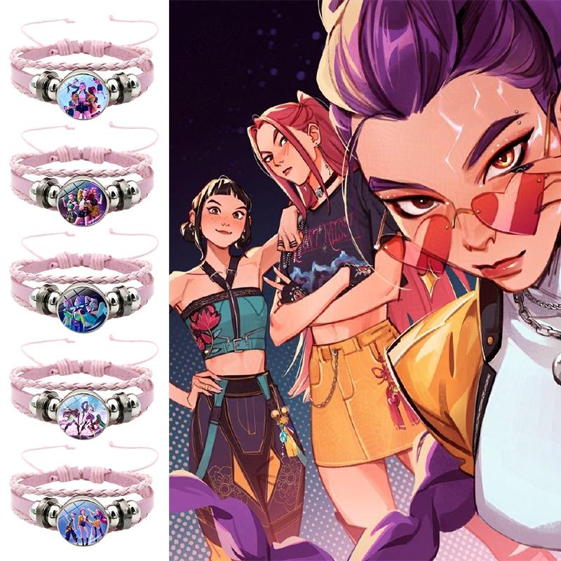 Anime Film Kpop Demon Hunter Bracelet Girls Necklace Moive Kpop Warriors Huntrix Pin Brooch Accessories Jewelry Fans Favor Gift