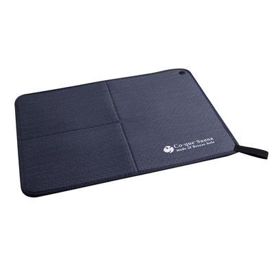 Mat X Foldable 4mm Thick Cushion Large Ventilation Holes No Stuffiness Machine Washable Quick Drying Unisex Dark Gray [co-que]Sauna 39.2cm 29.7cm