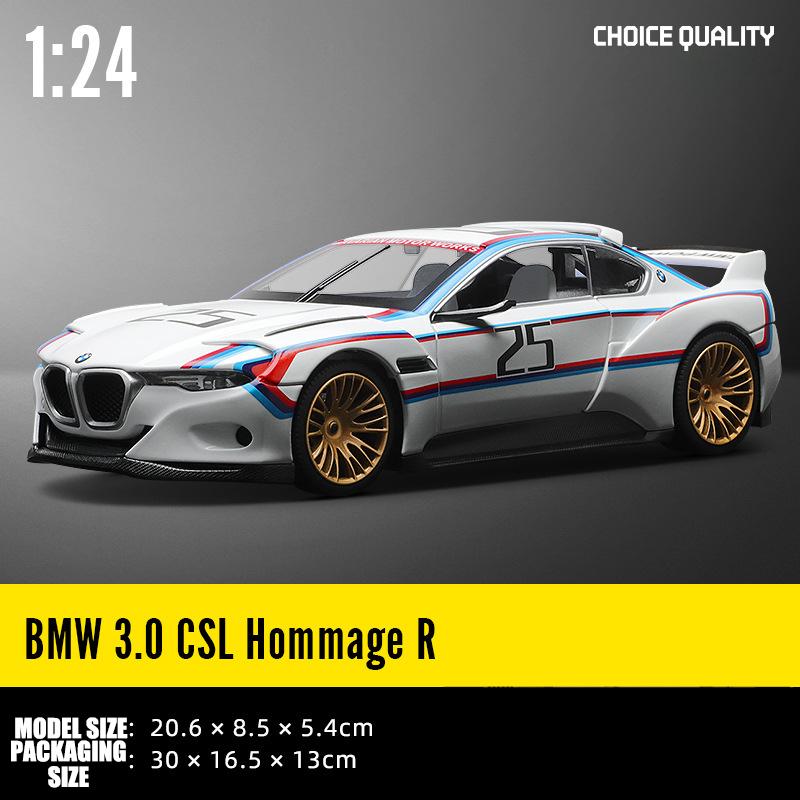 

1:24 BMW 3.0 CSL Hommage R Couple Sports Vehicle Alloy Metal Diecast Car Model Library Bookcase Collection Fine Ornaments Gifts белый