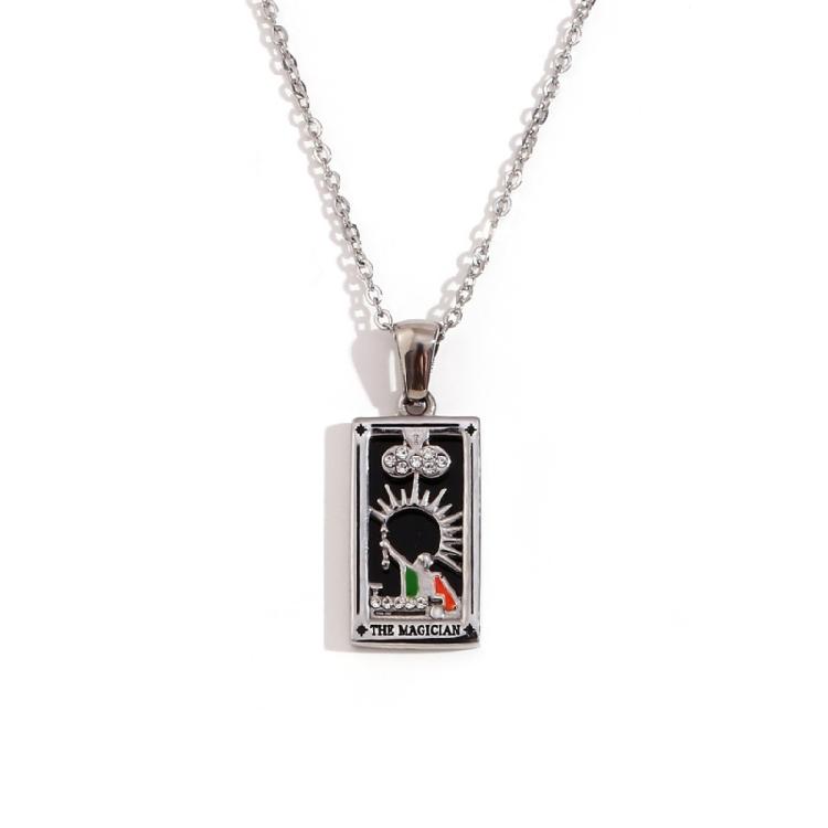 Trendy Minimalist Tarot Inspired Necklace With Creatvie Symbols And Lightweight Design For Comfortable Daily Wear