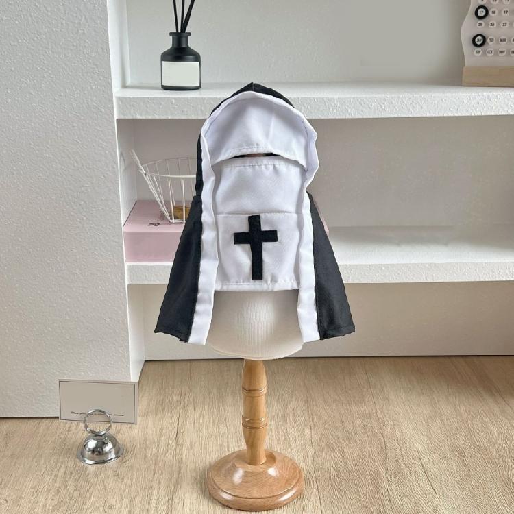 Halloween Nun Outfit For Small Dog And Cats Hooded Sister Costume For Pet Party DressingUp And Photography Accessory