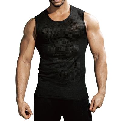 Otafuku Gloves All Season Inner Sleeveless Round Neck 3D First Layer [Sweat Absorbent Quick Drying Deodorant Mesh Compression Men's] JW-520 Black M