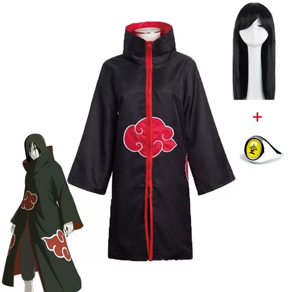 Костюм для косплея Итачи Учиха, Обито, Тоби и Четвертого Акацуки из Наруто, в комплекте с париком. L