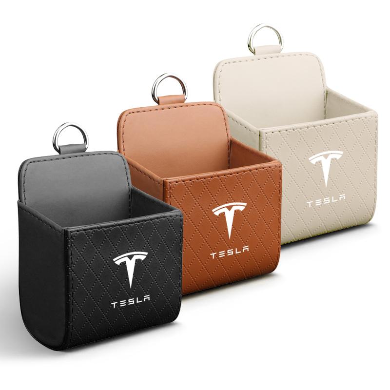 1Pcs Car Badge Air Outlet Storage Box Phone Glasses Organizer For Tesla Model 3 Model S Model X Model Y Roadster Bonina Coil