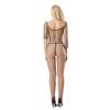 Women Fishing Net Stocking Babydoll Lingerie Open Crotch Sleepwear Bodysuit Black Lingerie