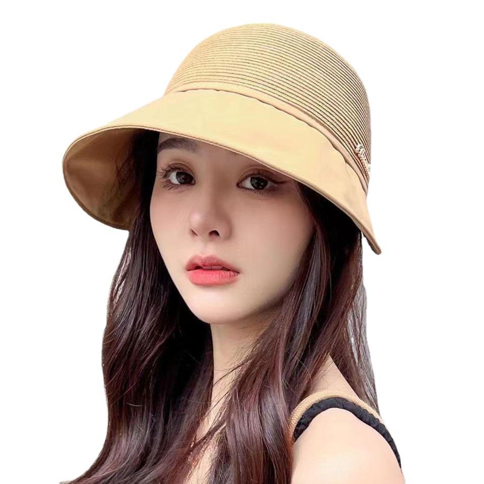 Bucket Hat Women Windproof Summer Beach Sunshade Sunscreen Breathable Eaves Fashion Sun Hat Travel Versatile Tide