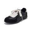 Women's Lace-up Color Matching Round Head Versatile Comfortable Casual Sports Shoes Women's Leather Board Shoes Women