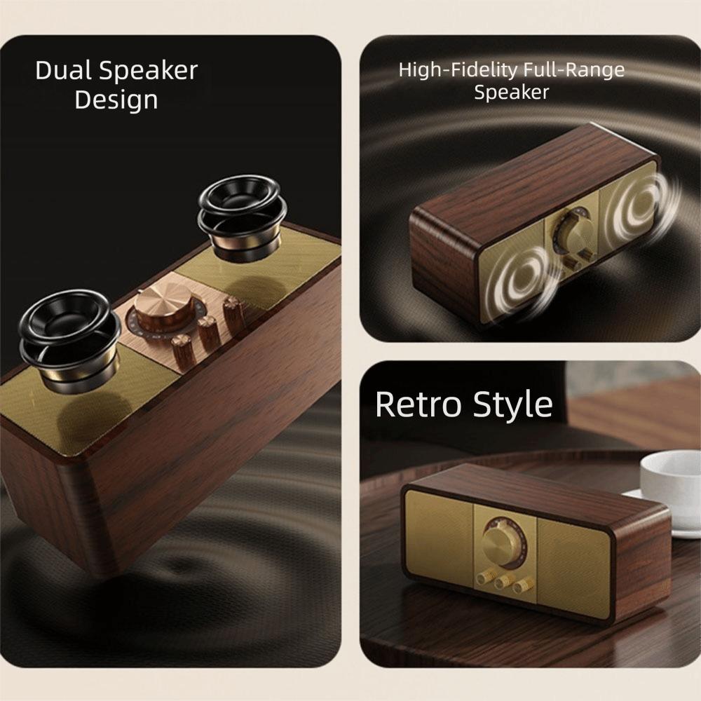 Retro FM Radio with Bluetooth Super Bass Vintage Radio Sound Bar Bluetooth Speaker  Classic