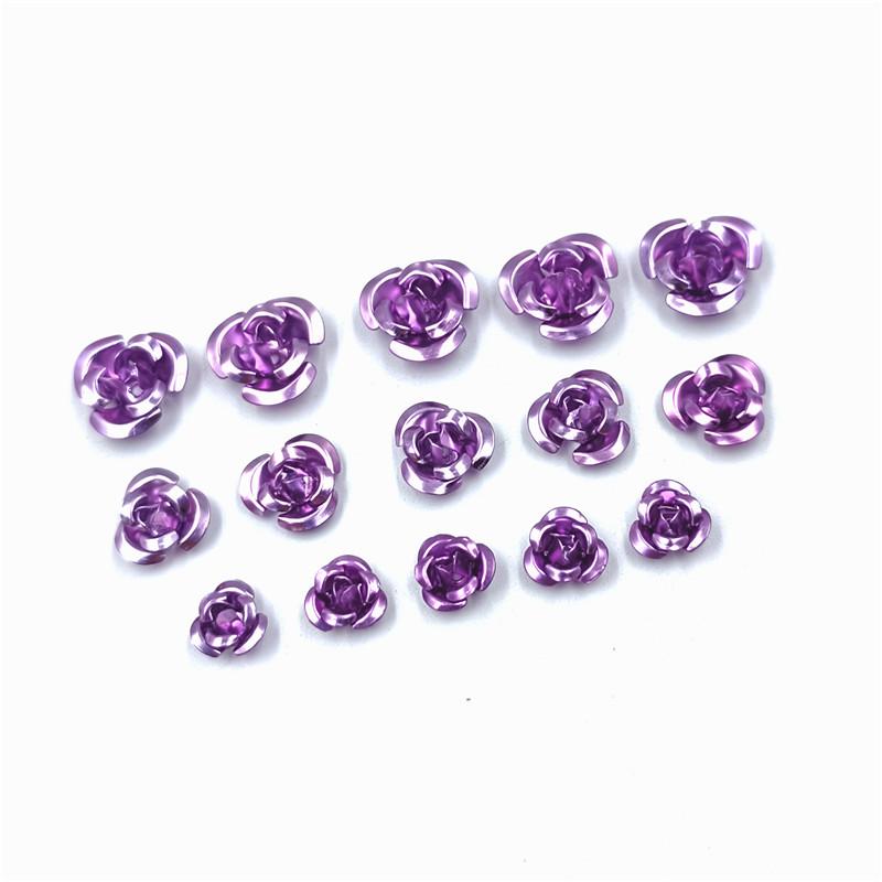 100/150/200 Stück Rosenblüten lose Perlen 8 10 12 mm Anhänger Großhandel DIY für Halskette Armband Schmuckherstellung