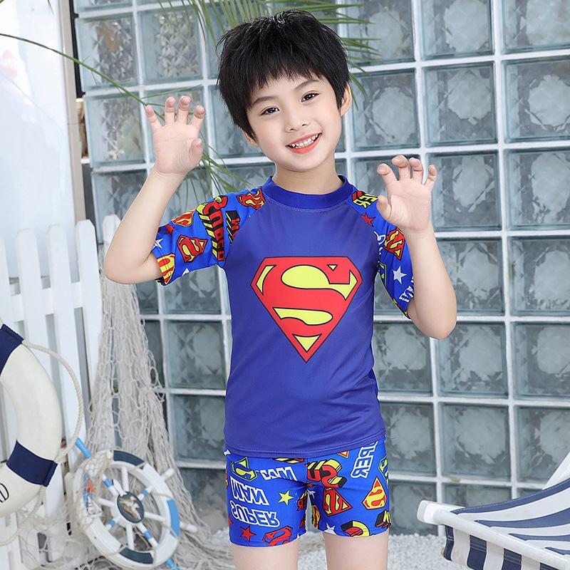 Kids Cartoon Quick-Dry Swim Set: Boys Training Swimsuit 3XL (135-145cm)