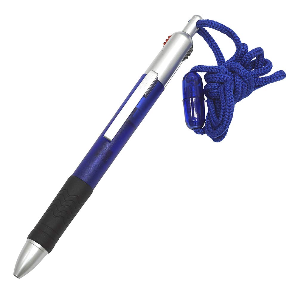 Silver Point Ballpoint Pen with Safety Mixed Black and Red Metal with Gift Wrapping OPP 2-Color Cord, 20-Pack (3-Color Leads), 0.7mm Leads, Clip, Bag,