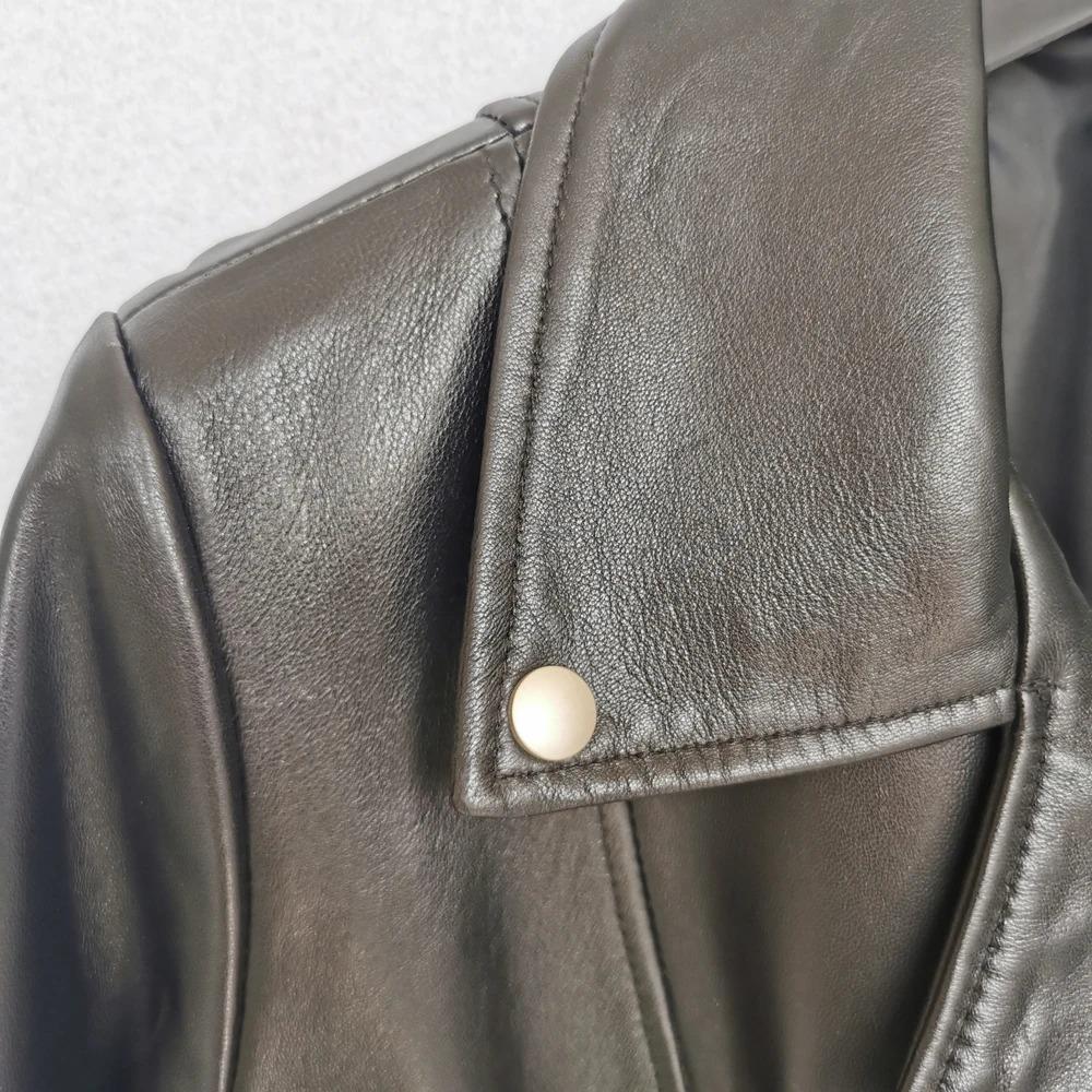 Maplesteed OVERSIZE Frauen Leder Jacke Lose 100% Weiche Schaffell Weibliche Natürliche Haut Mantel Frühling Herbst Plus Größe M486