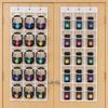Clear Pocket Wall Storage Set of 2, Hanging Polyester Holder with 15 Front Pockets on Each Panel for Classroom Supplies, Phones and Daily Items