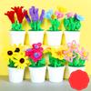 1 Set Kids Creativity Handicraft Diy Flower Pot Multicolour Chenille Stems Pipe Cleaners Handmade Children Toys