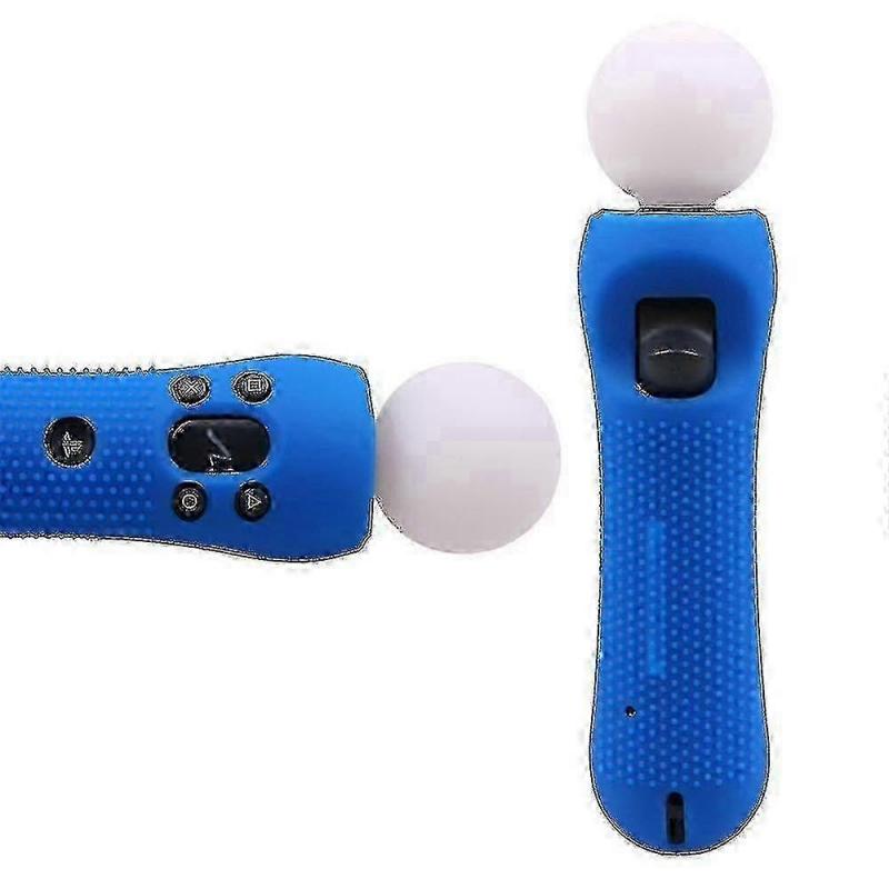 1 Pcs For Playstation Ps Vr Move Motion Controller Anti-slip Silicone Rubber Cover Protective Skin Case Black Blue Red Happy H