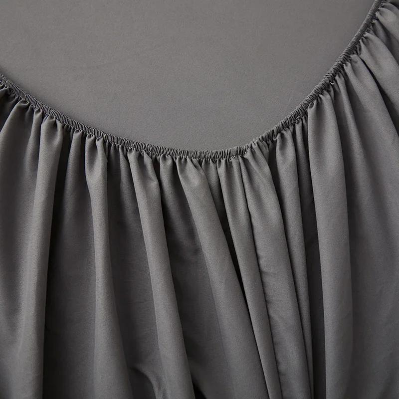 Soild Color Waterproof Fit Sheet with Elastic Band Non Slip Adjustable Mattress Cover for Double King Queen Bed 90/120/150/180/200cm