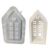 3D Casa Castiçal Silicone Molde DIYs Cimento Gesso Argila Castiçal Resina Ornamentos Moldes Decorações Para Casa